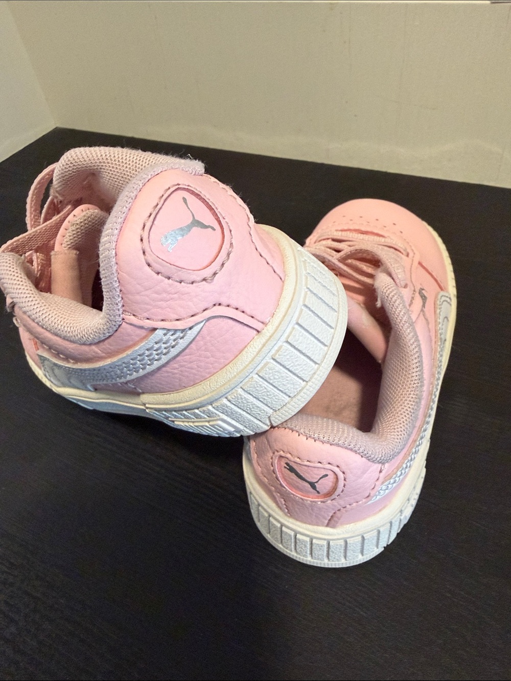 Puma Pink and White Kids Low-Top Sneakers - Picture 9 of 11